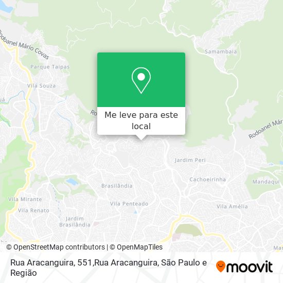 Rua Aracanguira, 551,Rua Aracanguira mapa