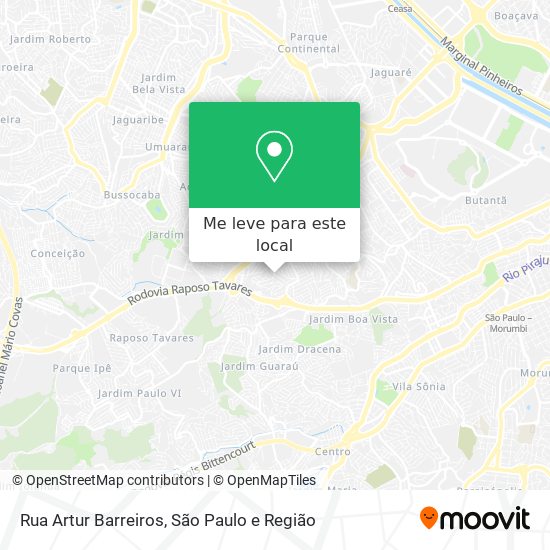 Rua Artur Barreiros mapa