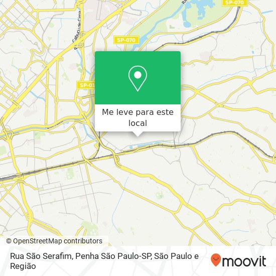 Rua São Serafim, Penha São Paulo-SP mapa