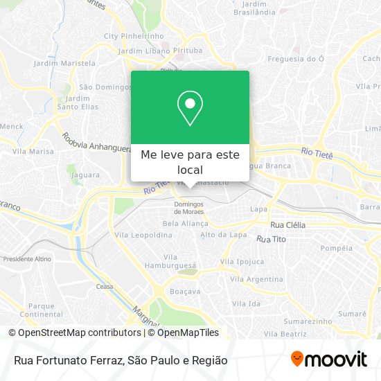 Rua Fortunato Ferraz mapa