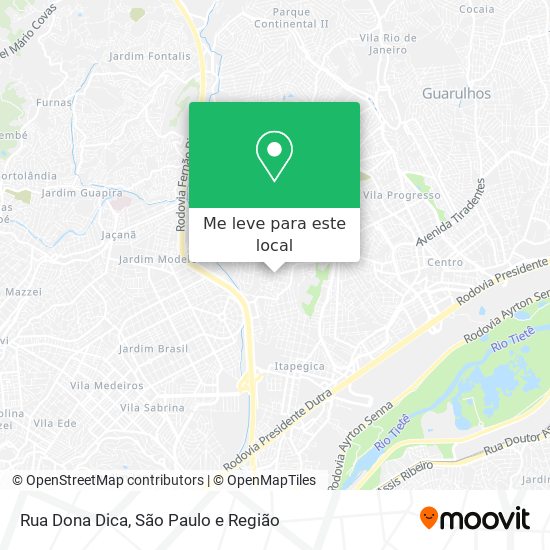 Rua Dona Dica mapa