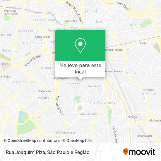Rua Joaquim Piza mapa
