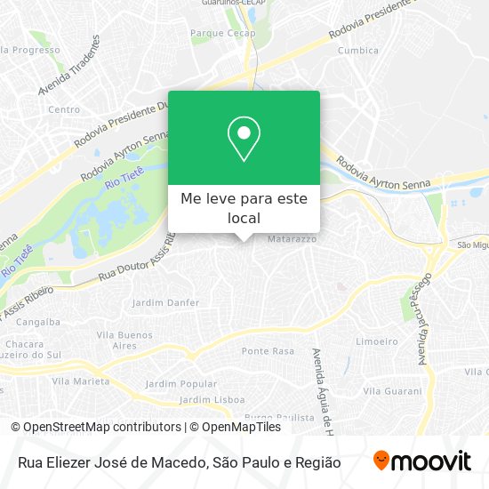 Rua Eliezer José de Macedo mapa