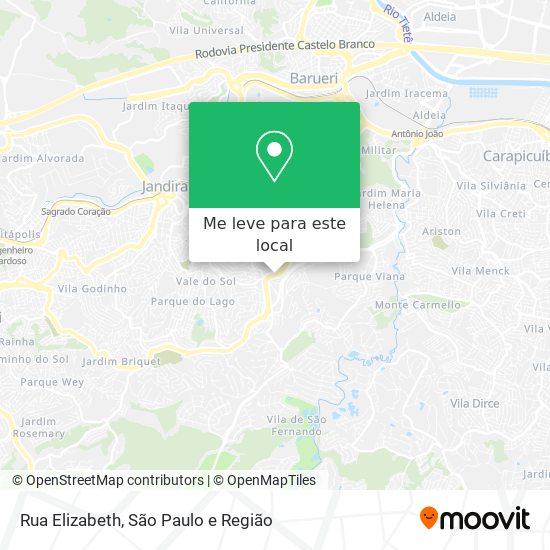 Rua Elizabeth mapa