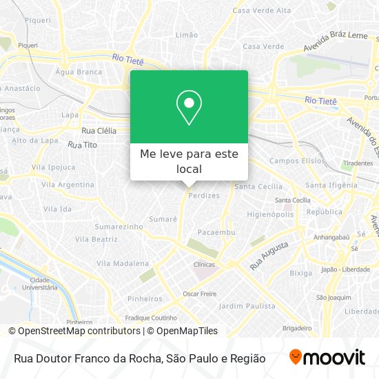 Rua Doutor Franco da Rocha mapa