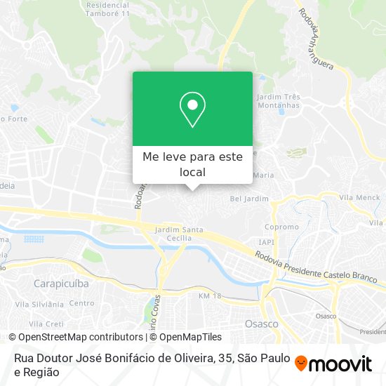 Rua Doutor José Bonifácio de Oliveira, 35 mapa