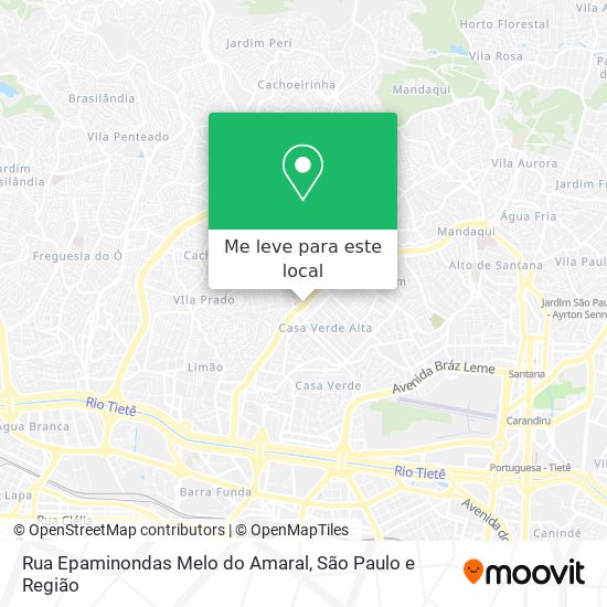 Rua Epaminondas Melo do Amaral mapa