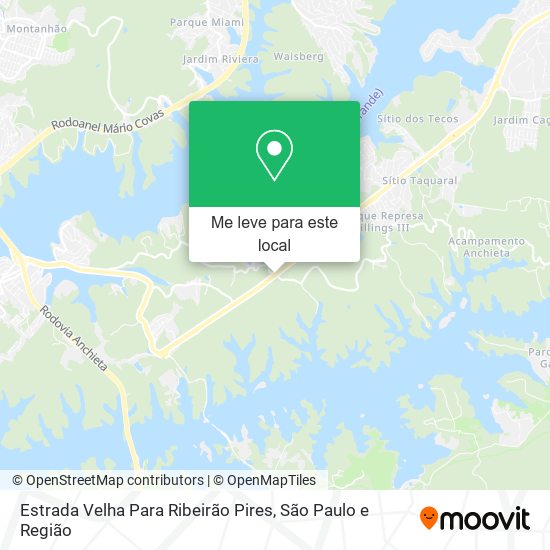 Estrada Velha Para Ribeirão Pires mapa
