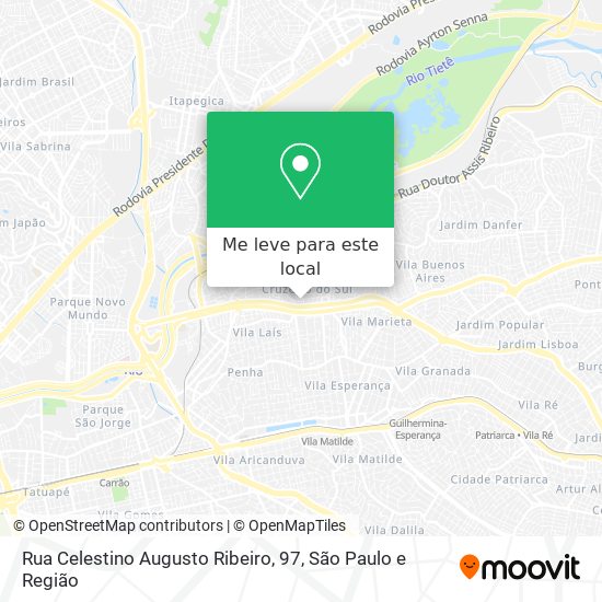 Rua Celestino Augusto Ribeiro, 97 mapa