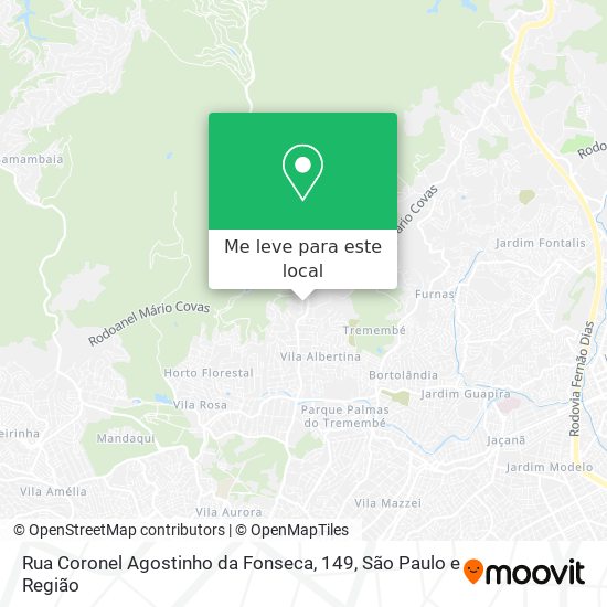 Rua Coronel Agostinho da Fonseca, 149 mapa