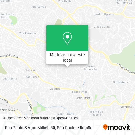 Rua Paulo Sérgio Milliet, 50 mapa