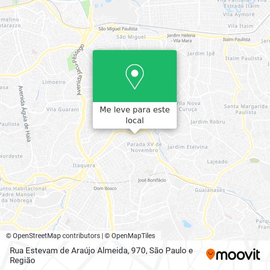 Rua Estevam de Araújo Almeida, 970 mapa