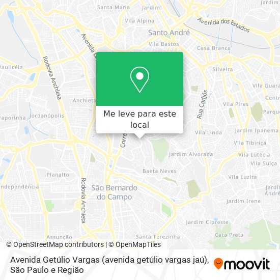 Avenida Getúlio Vargas (avenida getúlio vargas jaú) mapa