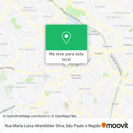 Rua Maria Luisa Altenfelder Silva mapa