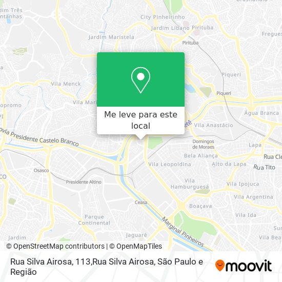 Rua Silva Airosa, 113,Rua Silva Airosa mapa
