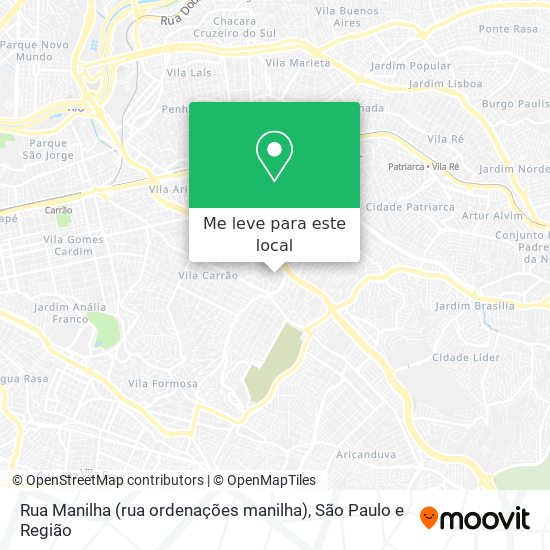 Rua Manilha (rua ordenações manilha) mapa
