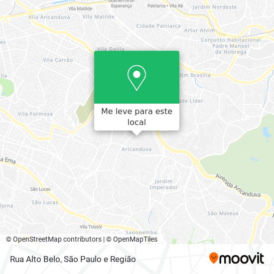 Rua Alto Belo mapa