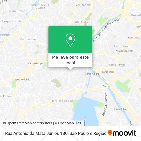 Rua Antônio da Mata Júnior, 180 mapa