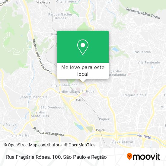 Rua Fragária Rósea, 100 mapa