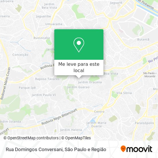 Rua Domingos Conversani mapa