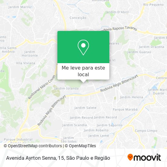 Avenida Ayrton Senna, 15 mapa