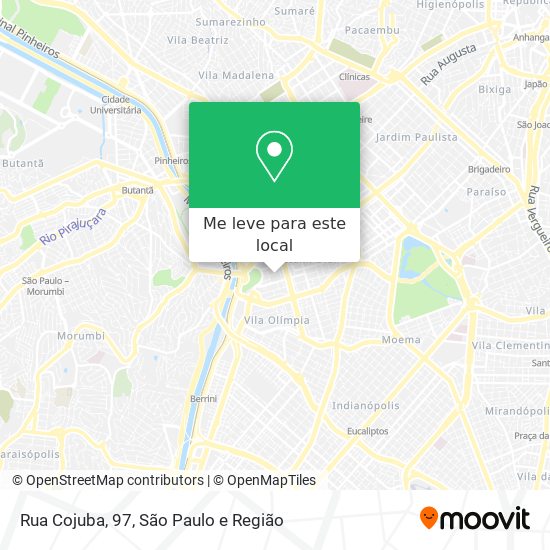 Rua Cojuba, 97 mapa