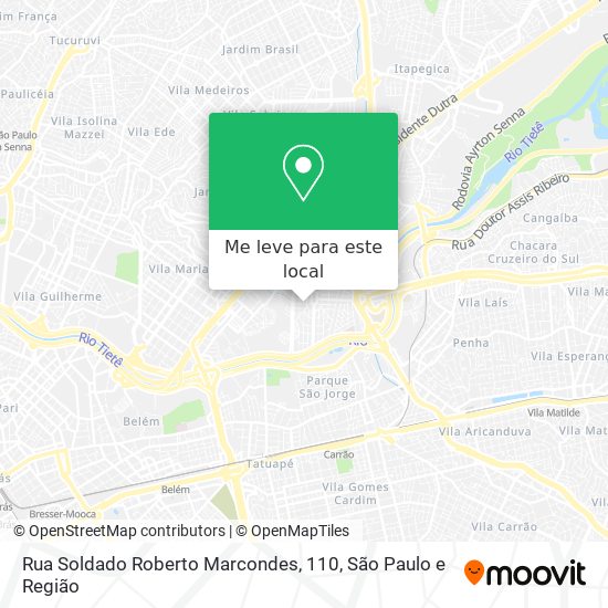 Rua Soldado Roberto Marcondes, 110 mapa