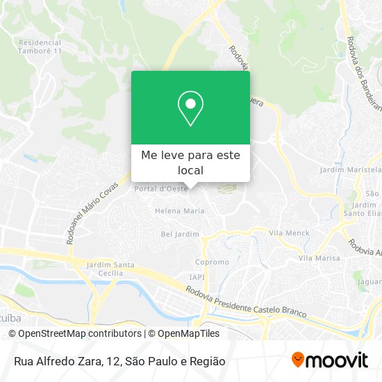 Rua Alfredo Zara, 12 mapa