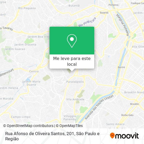 Rua Afonso de Oliveira Santos, 201 mapa