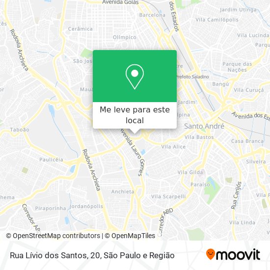 Rua Lívio dos Santos, 20 mapa