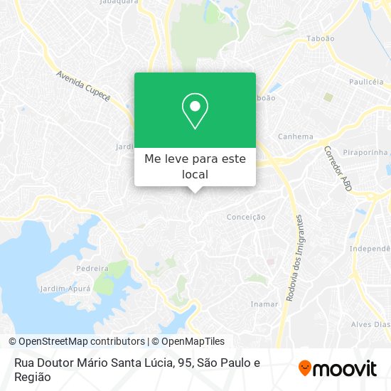 Rua Doutor Mário Santa Lúcia, 95 mapa