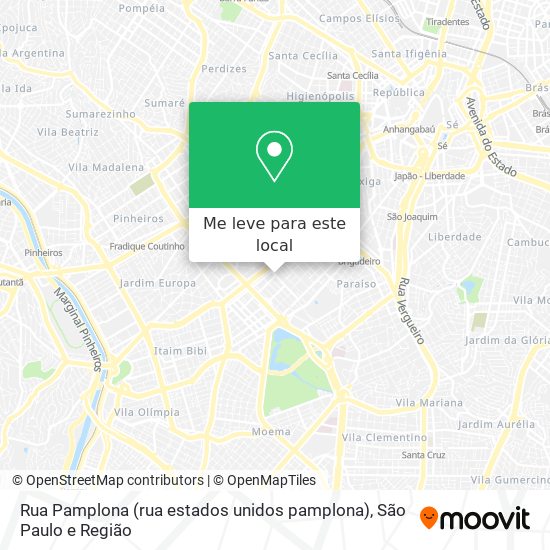 Rua Pamplona (rua estados unidos pamplona) mapa