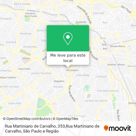 Rua Martiniano de Carvalho, 353,Rua Martiniano de Carvalho mapa