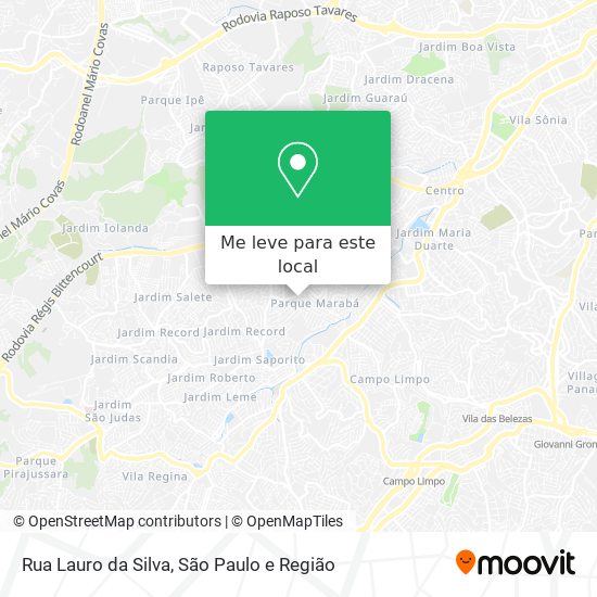 Rua Lauro da Silva mapa