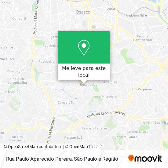 Rua Paulo Aparecido Pereira mapa