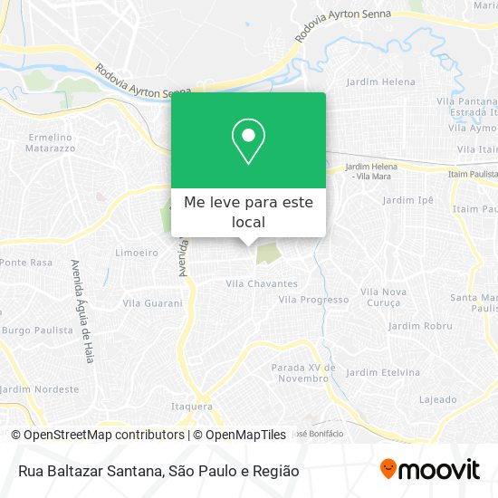 Rua Baltazar Santana mapa