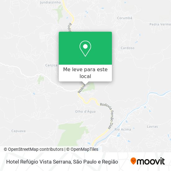 Hotel Refúgio Vista Serrana mapa