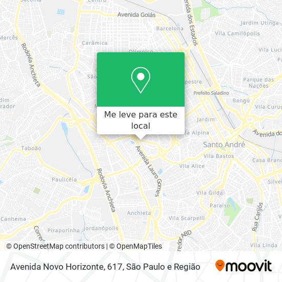 Avenida Novo Horizonte, 617 mapa