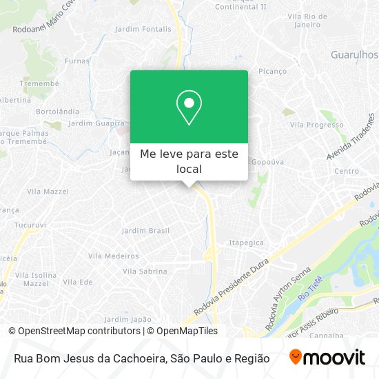 Rua Bom Jesus da Cachoeira mapa