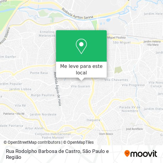 Rua Rodolpho Barbosa de Castro mapa