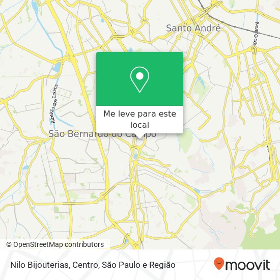 Nilo Bijouterias, Centro mapa