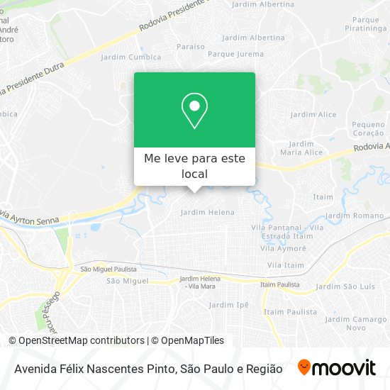 Avenida Félix Nascentes Pinto mapa