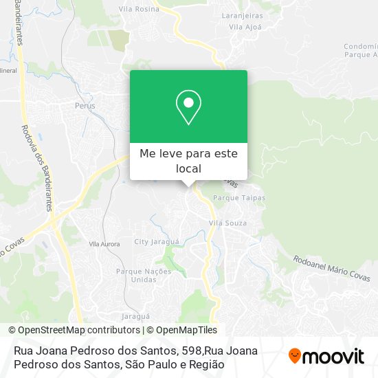 Rua Joana Pedroso dos Santos, 598,Rua Joana Pedroso dos Santos mapa