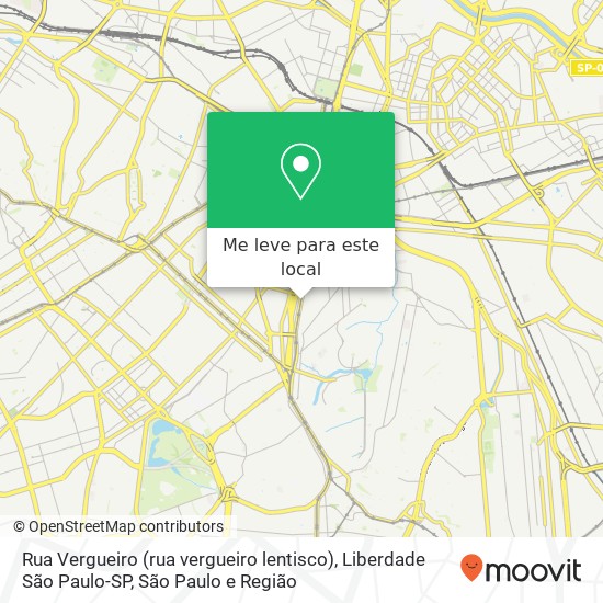 Rua Vergueiro (rua vergueiro lentisco), Liberdade São Paulo-SP mapa