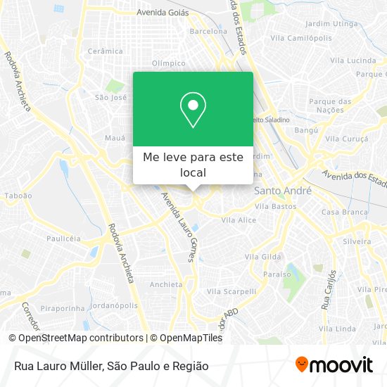 Rua Lauro Müller mapa