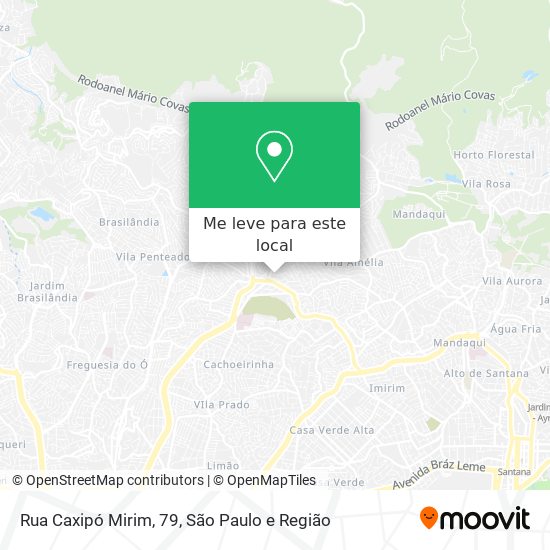 Rua Caxipó Mirim, 79 mapa
