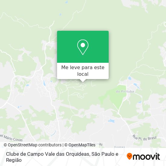 Clube de Campo Vale das Orquídeas mapa