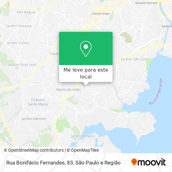 Rua Bonifácio Fernandes, 83 mapa