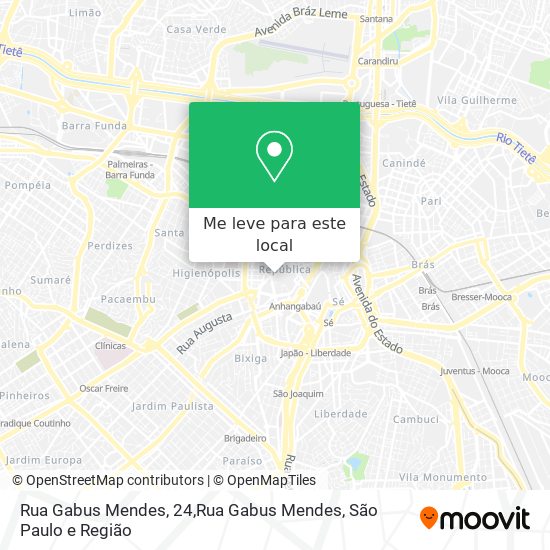 Rua Gabus Mendes, 24,Rua Gabus Mendes mapa