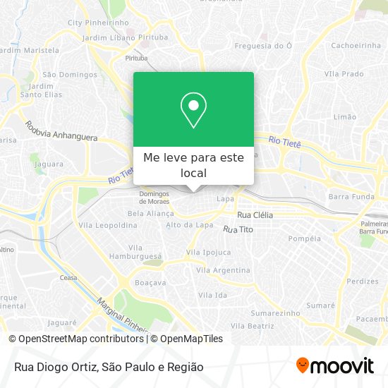 Rua Diogo Ortiz mapa